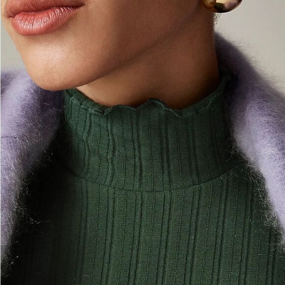 J.Crew NWT Pointelle knit turtleneck Small - Picture 2 of 11